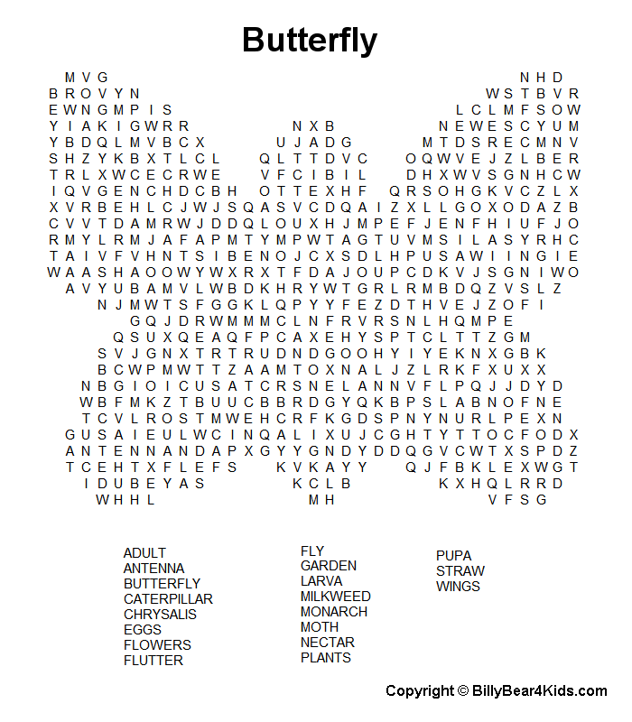 Advanced Word Search Printable