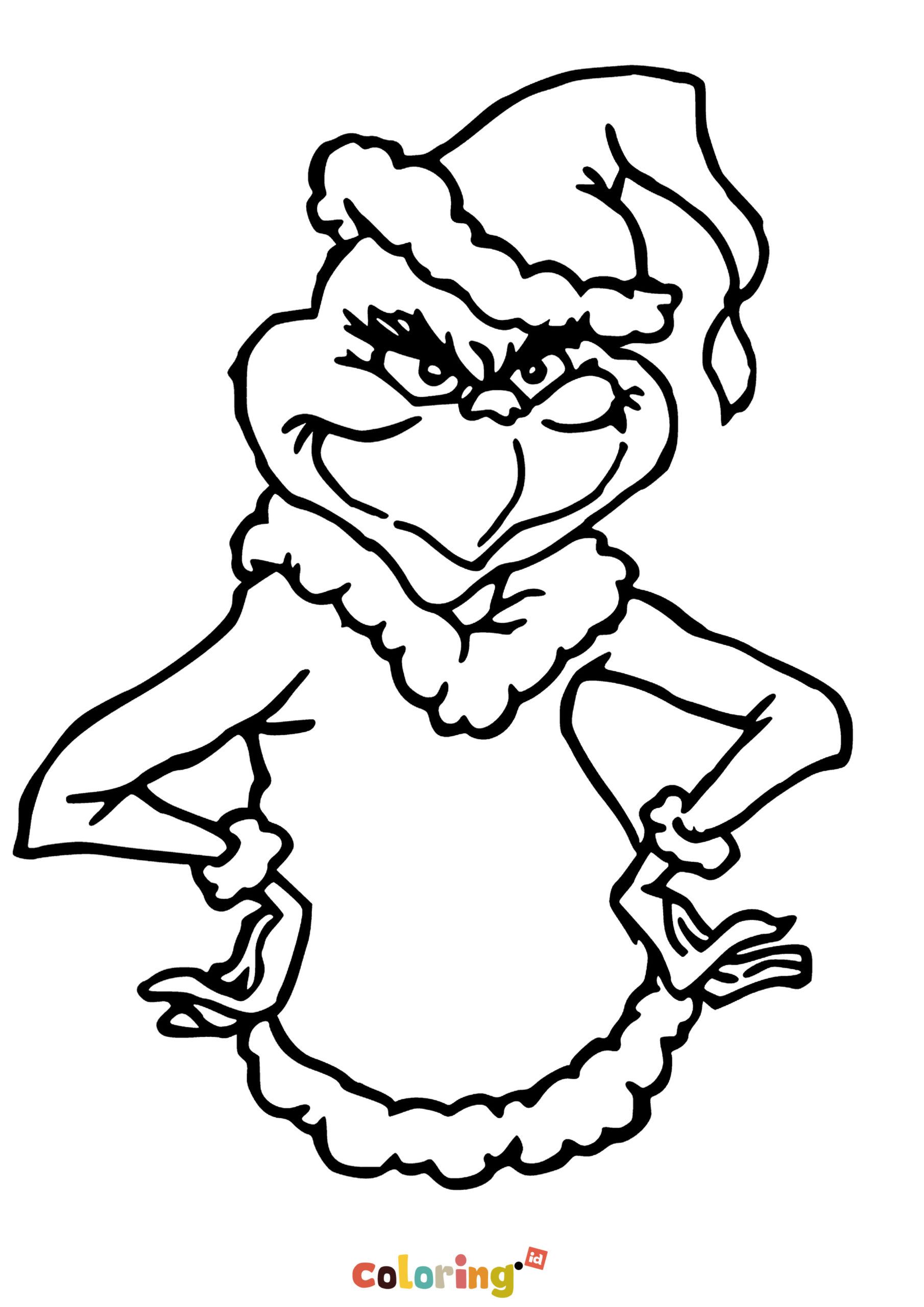 Printable Grinch Christmas Coloring Pages