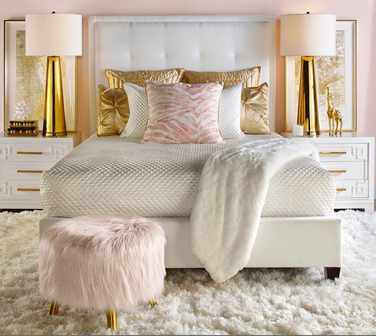 Blushing Bedroom | Gold bedroom decor, Bedroom makeover, Bedroom ...