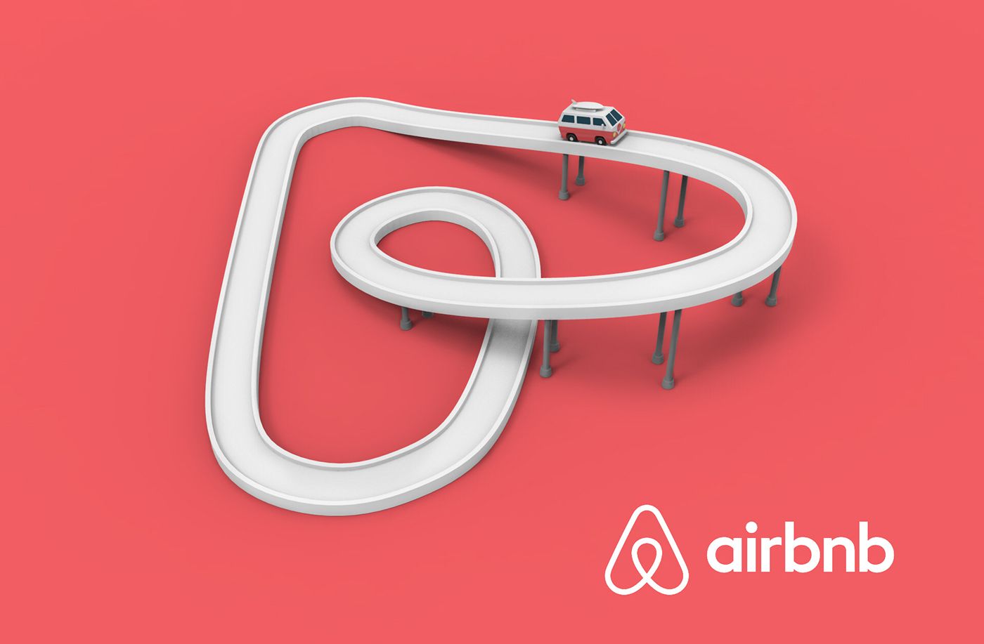 Airbnb Logo in physical world on Behance Ads Creative, Creative ...