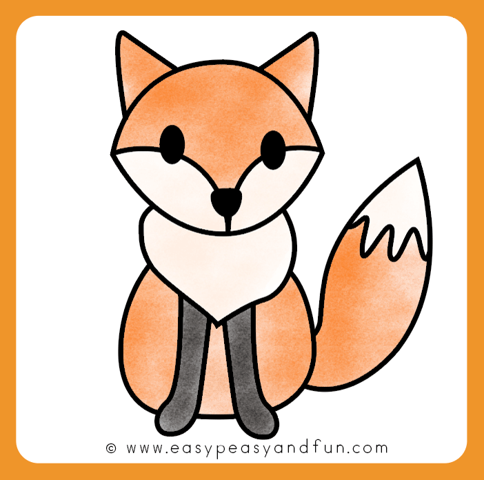 Easy Fox Drawing