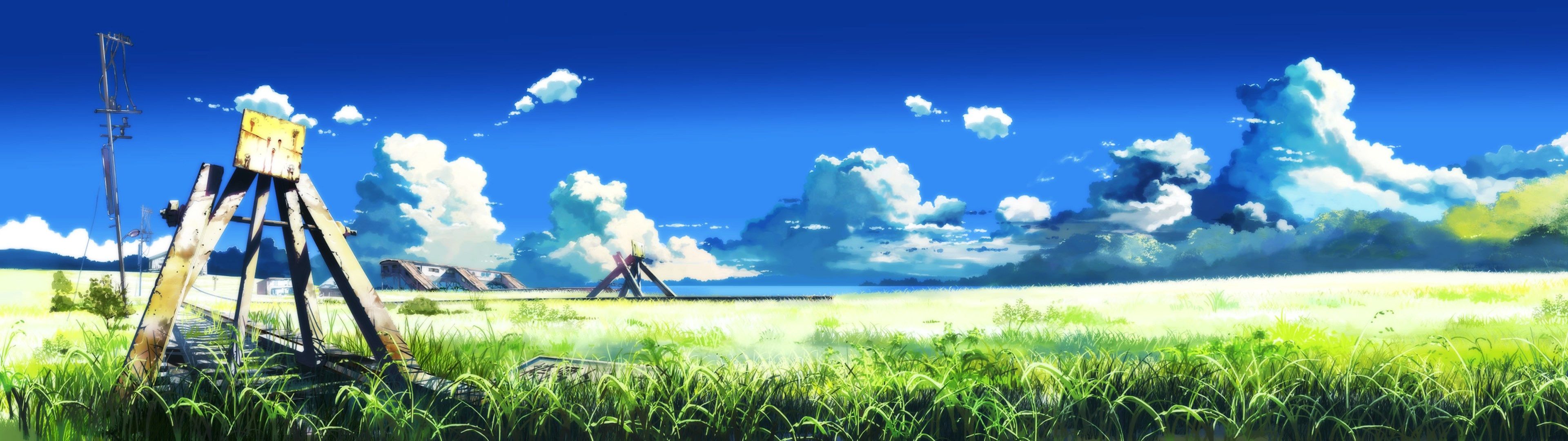 Wallpapers Free Anime Anime Wallpaper Dual Screen Wallpaper Field Wallpaper