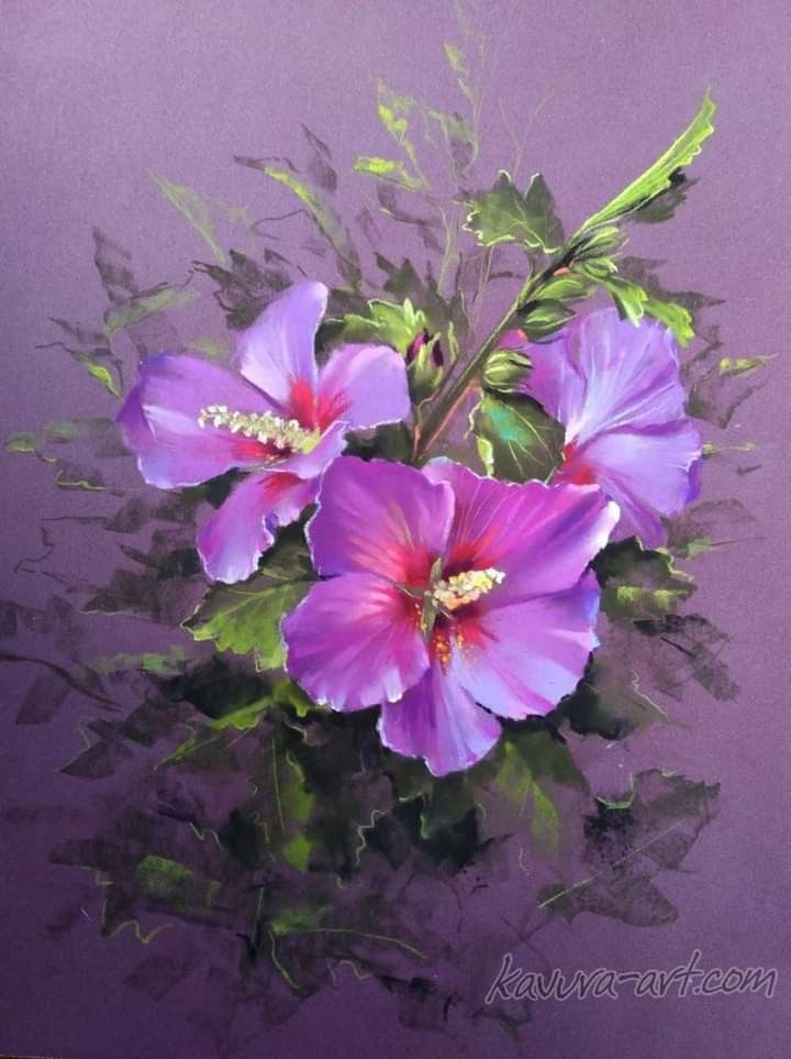 Vera Kavura | Iris painting, Flower painting, Flower artwork