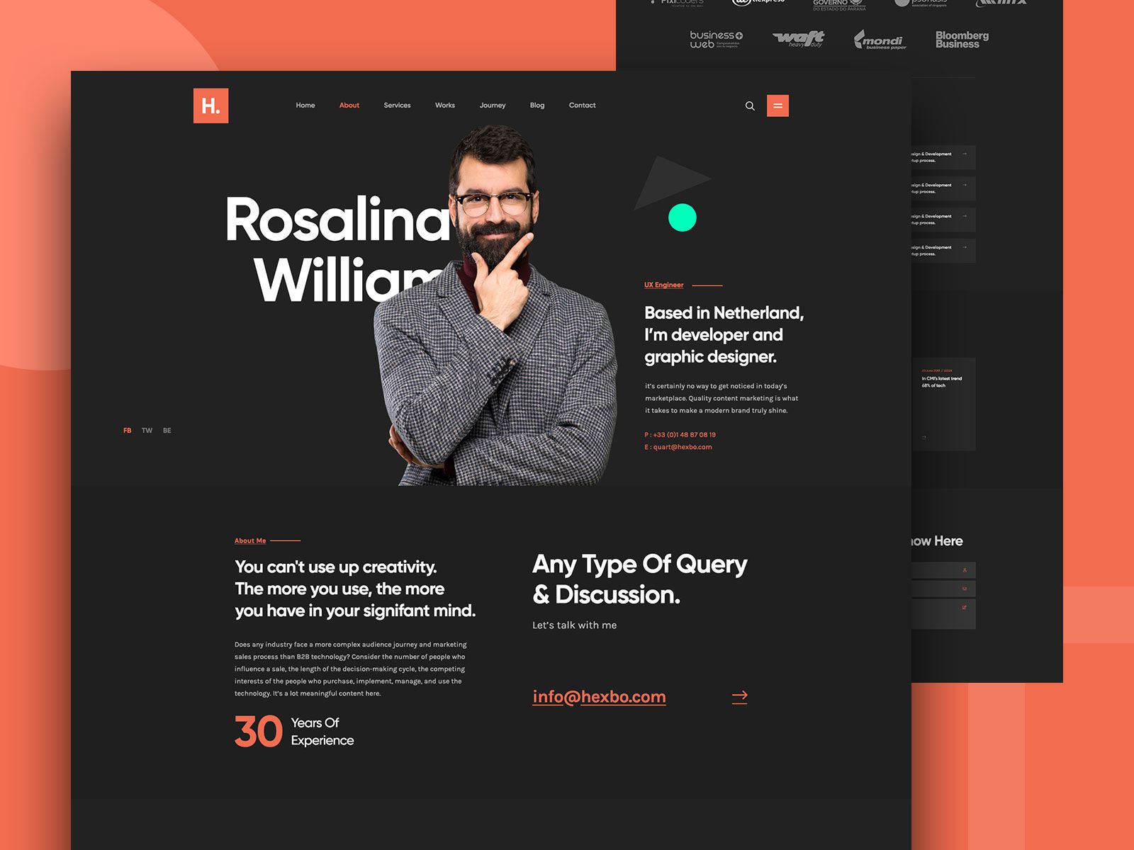 Ux Designer Portfolio Website Template