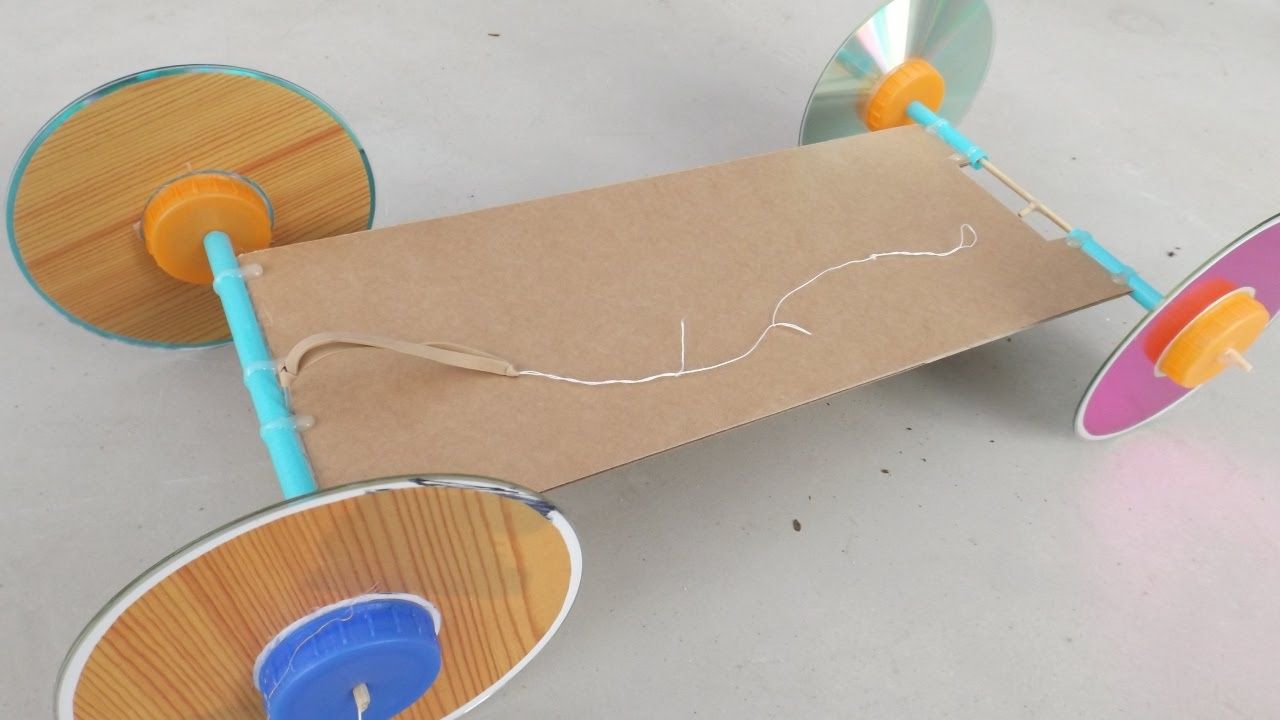 Cardboard Rubber Band Car