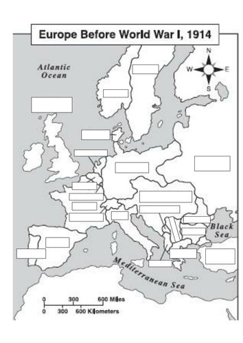 World War Ii Europe Map Worksheet