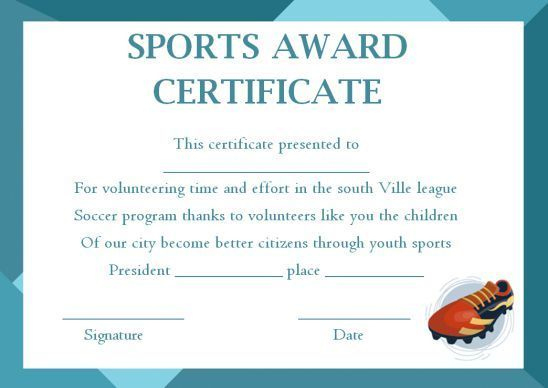 Printable Sports Day Certificate Templates In 2021 Sports Awards ...