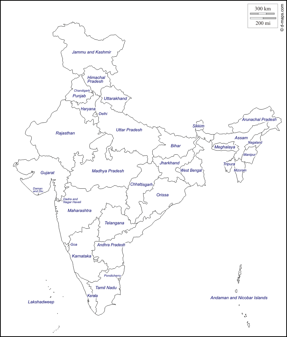 How To Draw India Map Outline