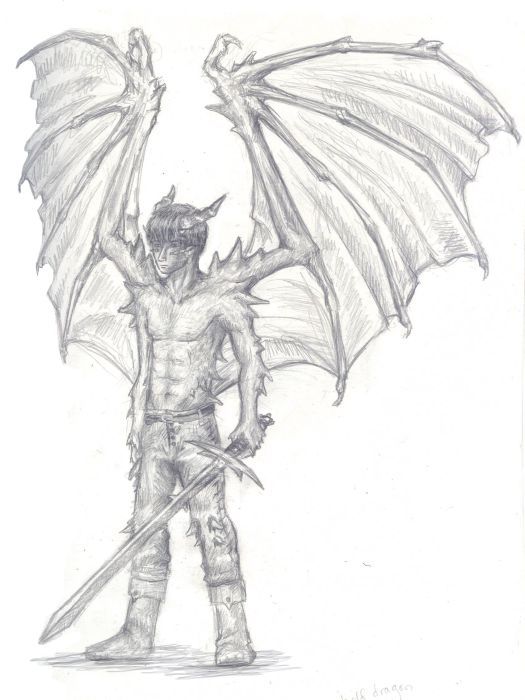 Half Dragon Man Dragon Manga Dragon Half Dragon Sketch