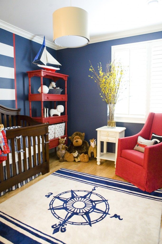 The nautical theme is a classic nursery theme. #nautical #nursery don't ...