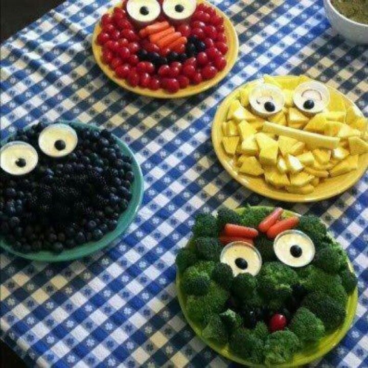 Sesame street snack | Food, Creative food, Kids meals