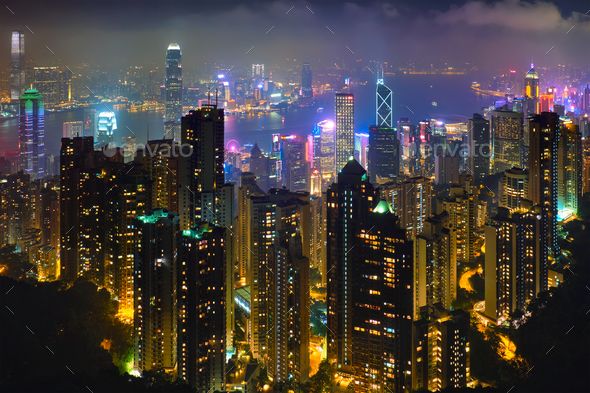 Hong Kong skyscrapers skyline cityscape view | Photography websites ...