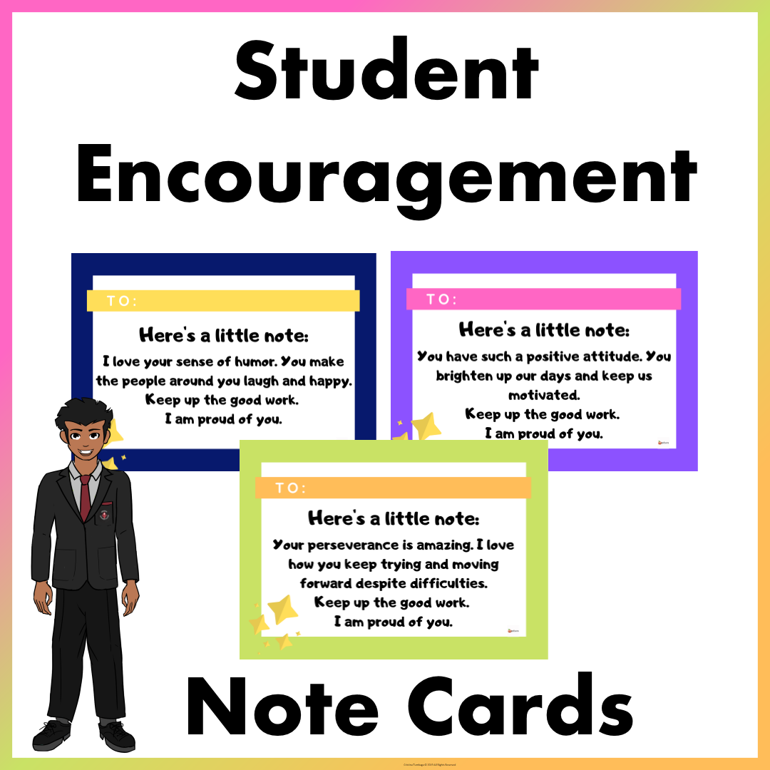 Student Encouragement Cards | Made By Teachers | Encouraging notes for ... image.