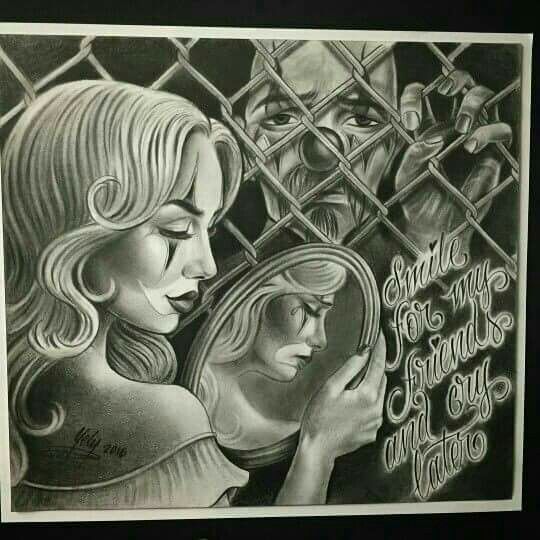 Chicano Drawing Love