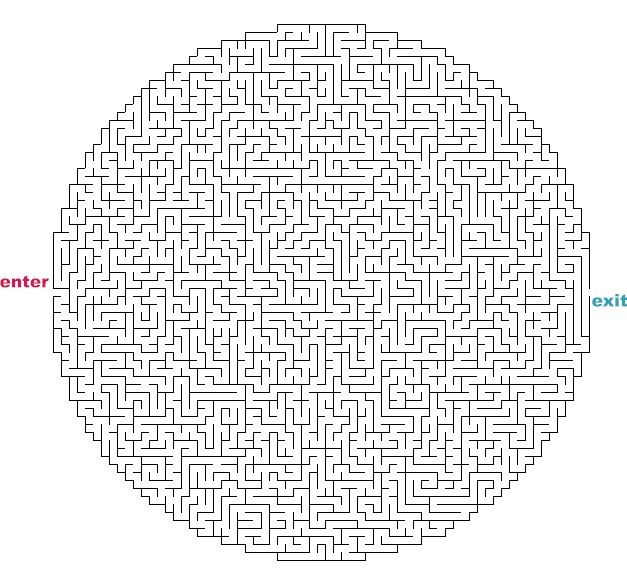 Mazes to Print - Hard Oval & Circle Mazes | Hard mazes, Printable mazes ... image.