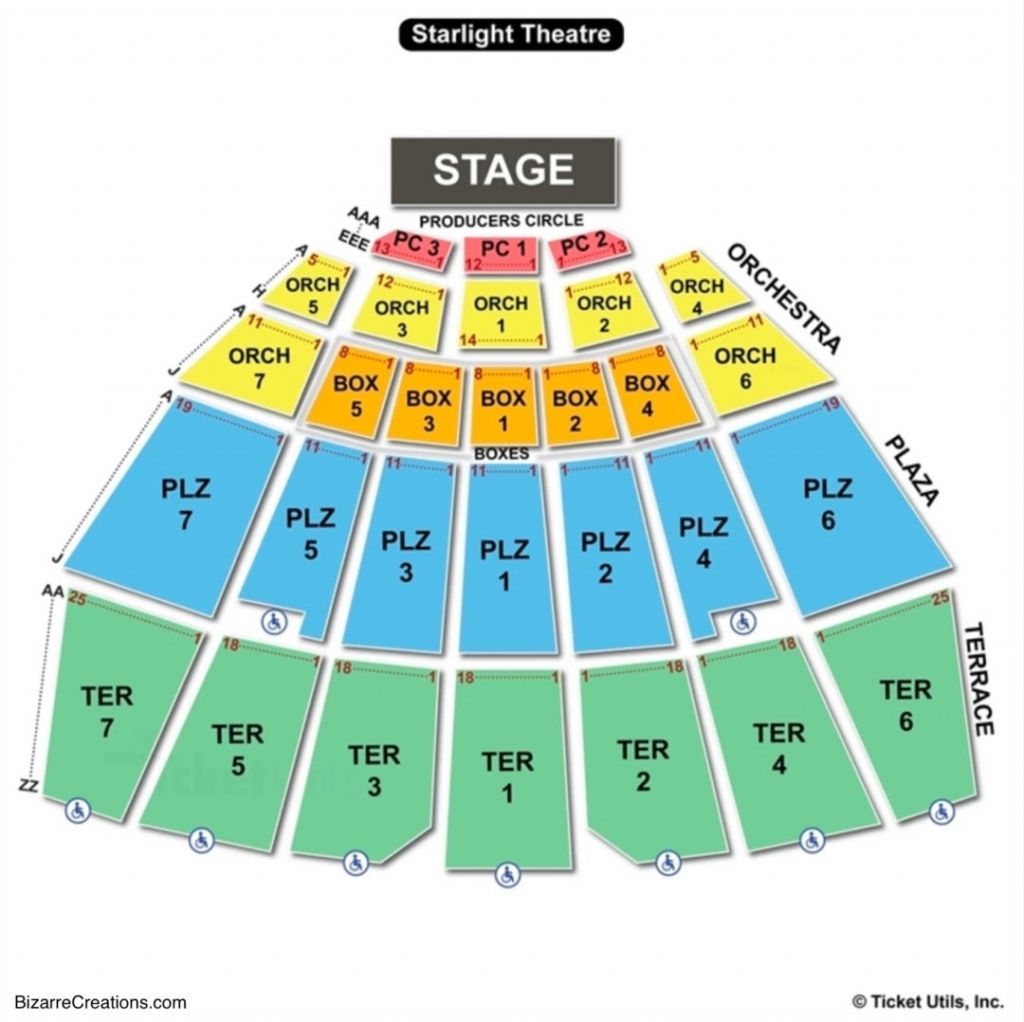 Seating Chart Starlight Theater