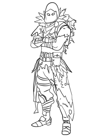 Fortnite Raven Coloring page Body Transformation Men, Human Body Parts ...