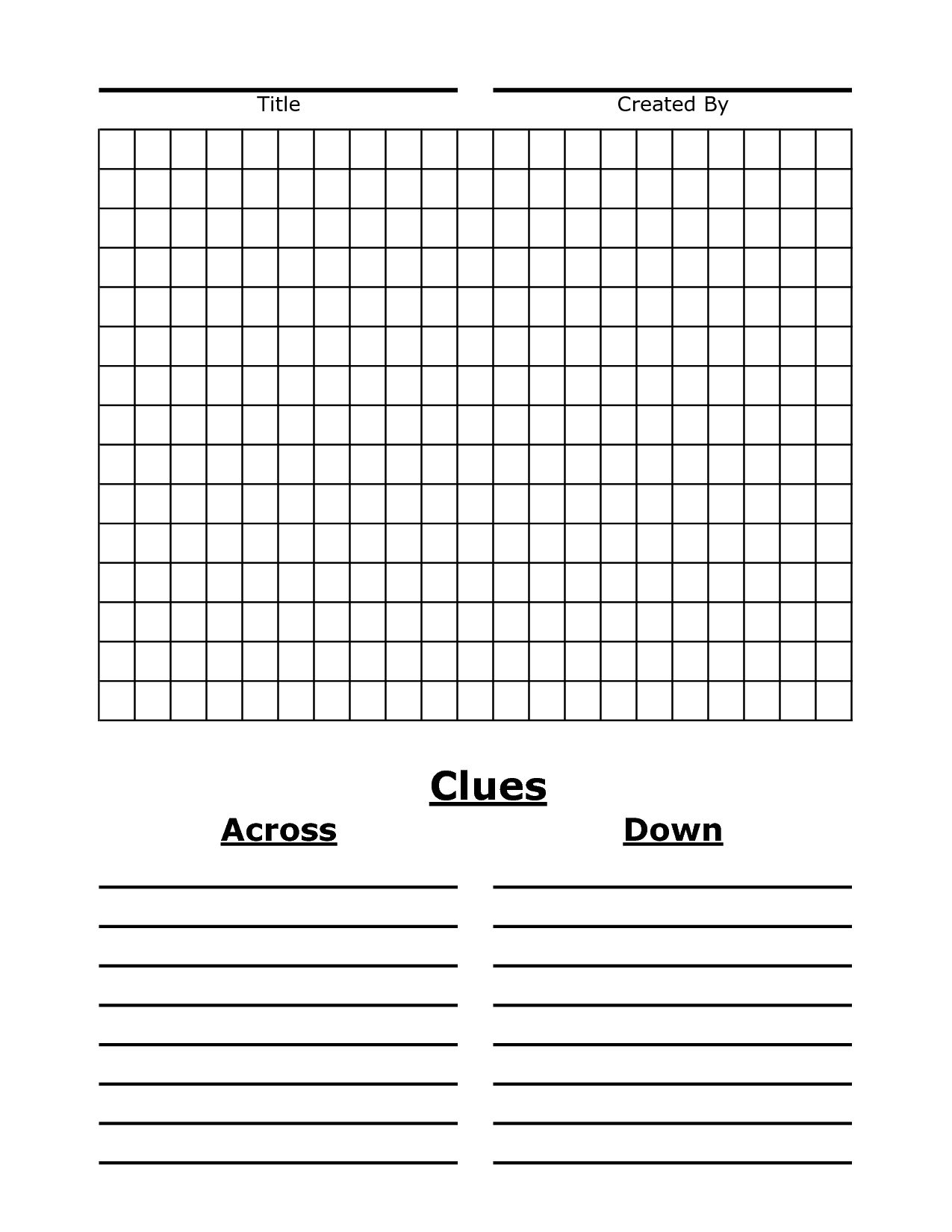 Printable Blank Crossword Grid Printable Crossword Puzzles Crossword Puzzles Word Search Puzzles