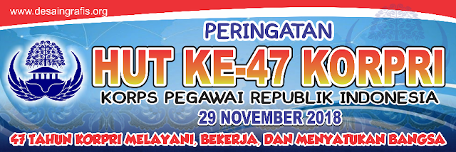 Desain Banner Hut Ke 47 Korpri Hari Guru Nasional Pgri Tahun 2018 Cdr Kumpulan Desain Grafis Coreldraw Desain Banner Desain Desain Grafis