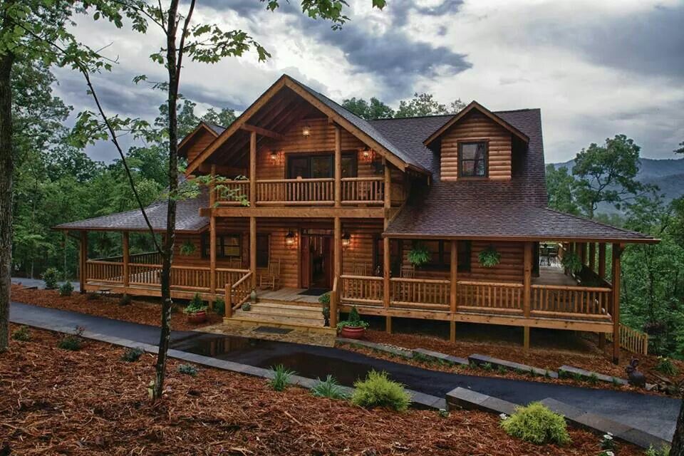 This is a real beauty! I love the wrap around porch! | Log ...