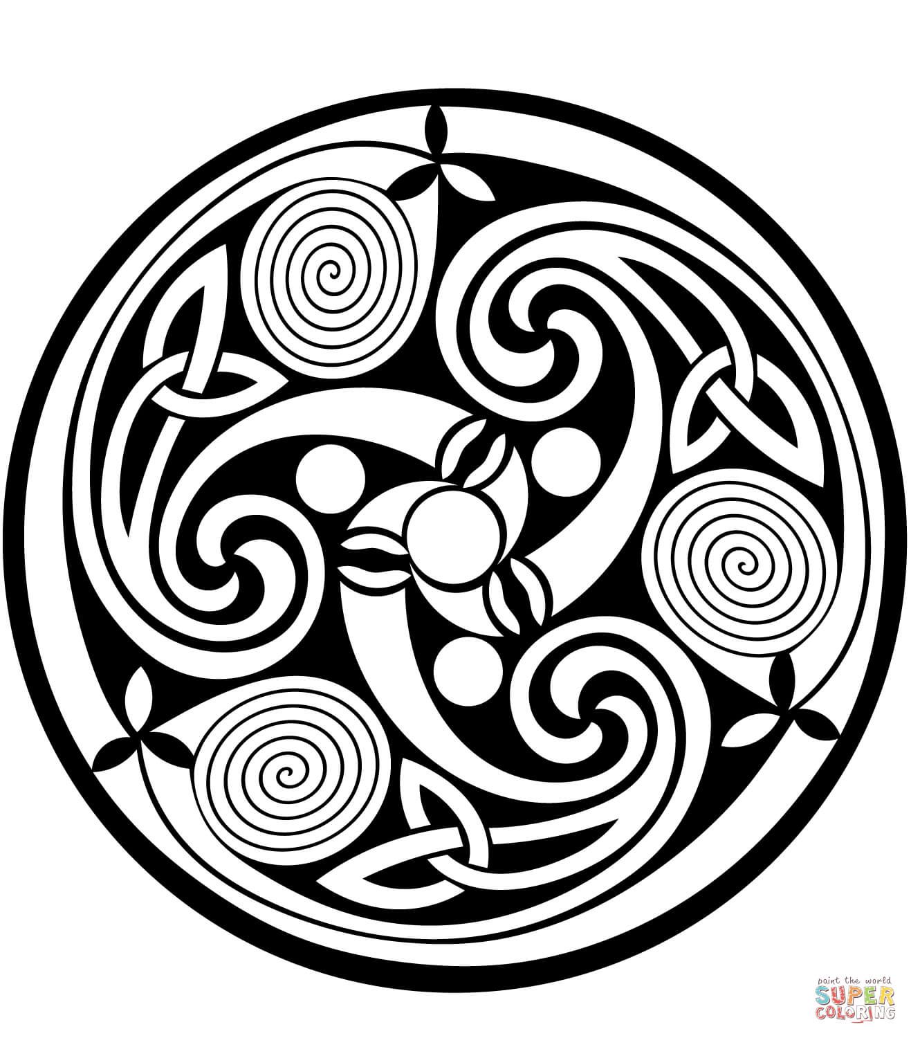 Celtic Spiral Mandala coloring page | Free Printable Coloring Pages ...