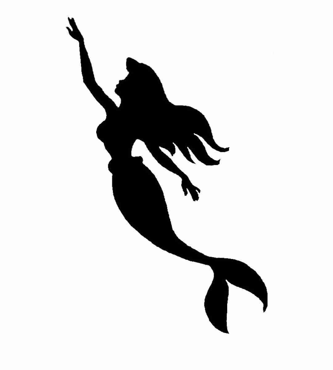 Mermaid Silhouette Clip Art at ... | Little mermaid silhouette, Disney ...