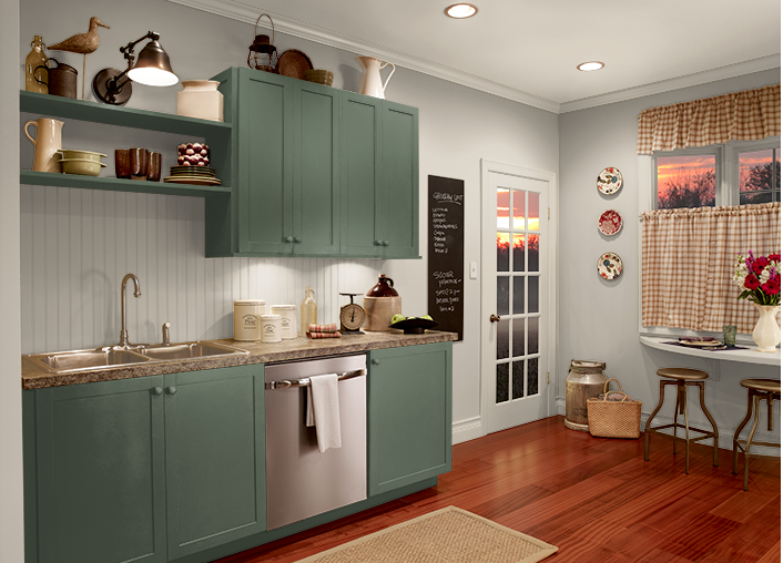 10 Foolproof Greens for Kitchen Cabinets | Kitchen Cabinet Painting ...