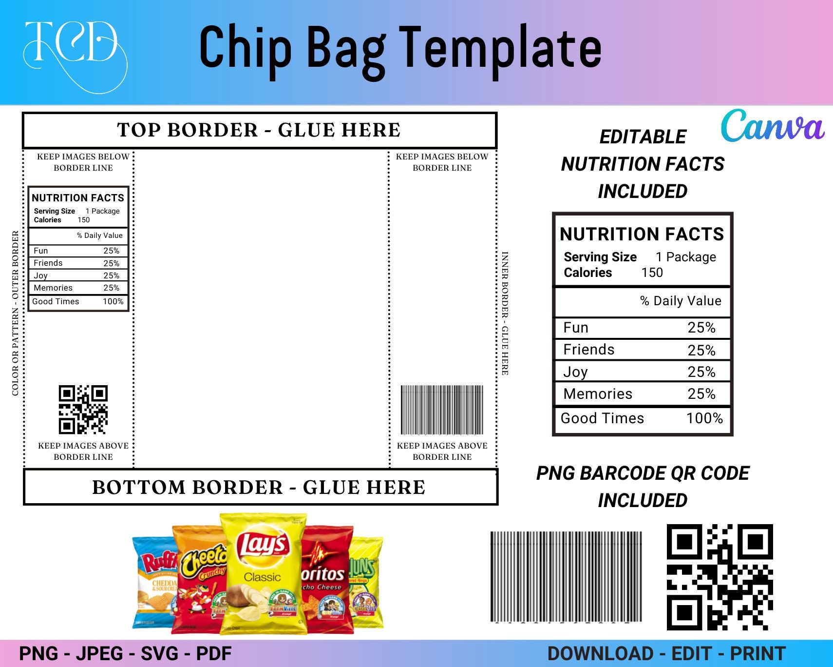 Free Editable Chip Bag Template Pizza Background Pattern From Envato ...