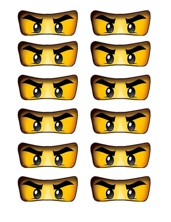 a set of six lego eyes with different shapes and sizes, all made out of ...