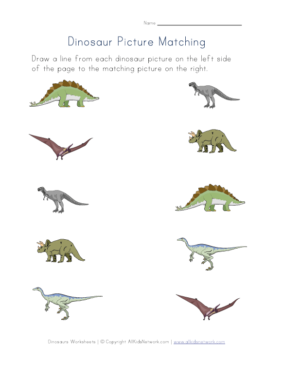 Dinosaurs Worksheet For Kids