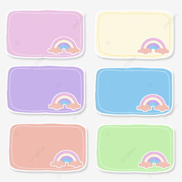 Cute name tag clipart transparent png hd cute pastel color name tag ...