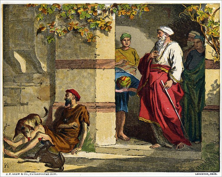 Prints of Bible, New Testament: parable of Lazarus and the rich man ...