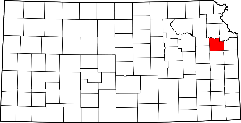 Map of Kansas highlighting Douglas County - List of counties in Kansas ...