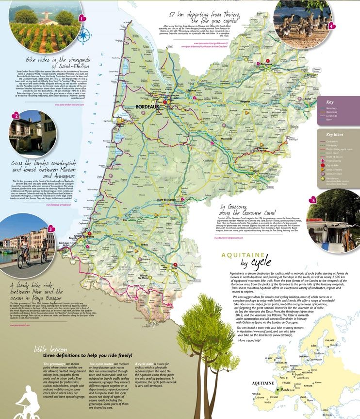 Large detailed map of Aquitaine | Map, Detailed map, Aquitaine