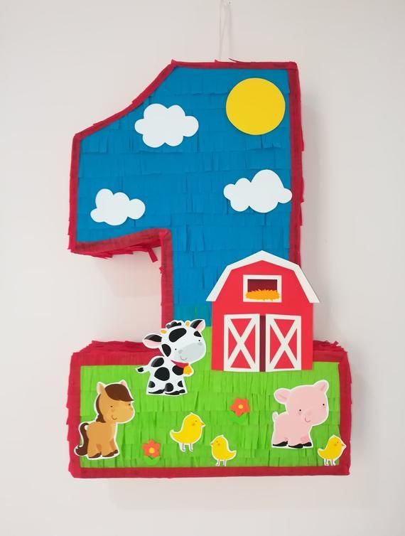 baby farm pinata. farm(number do you want)number piñata. farm birthday ...