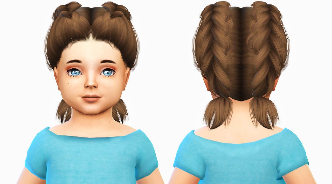 Sims 4 kids hair and clothes cc - horkitty