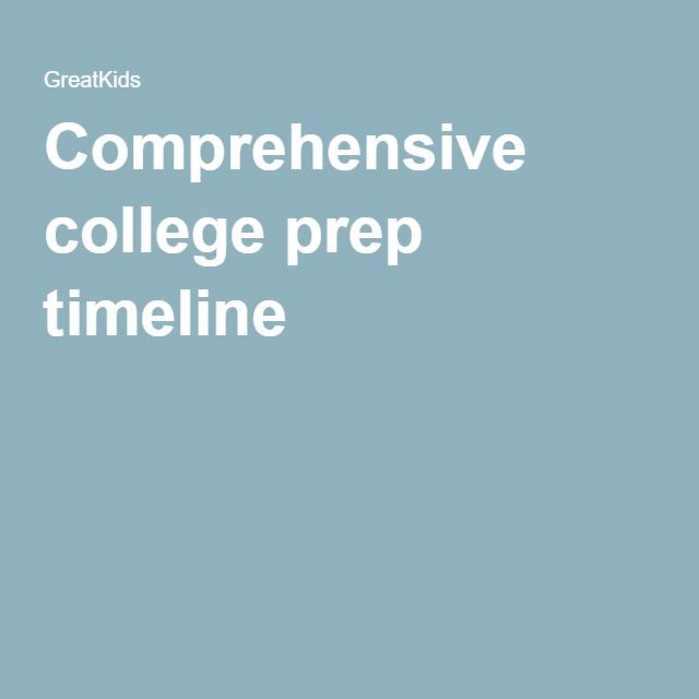 Comprehensive college prep timeline Child Plan, College Prep, Timeline ...