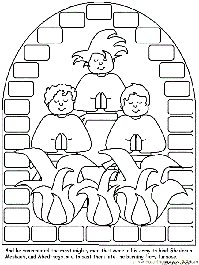 Free Printable Shadrach Meshach And Abednego Coloring Pages