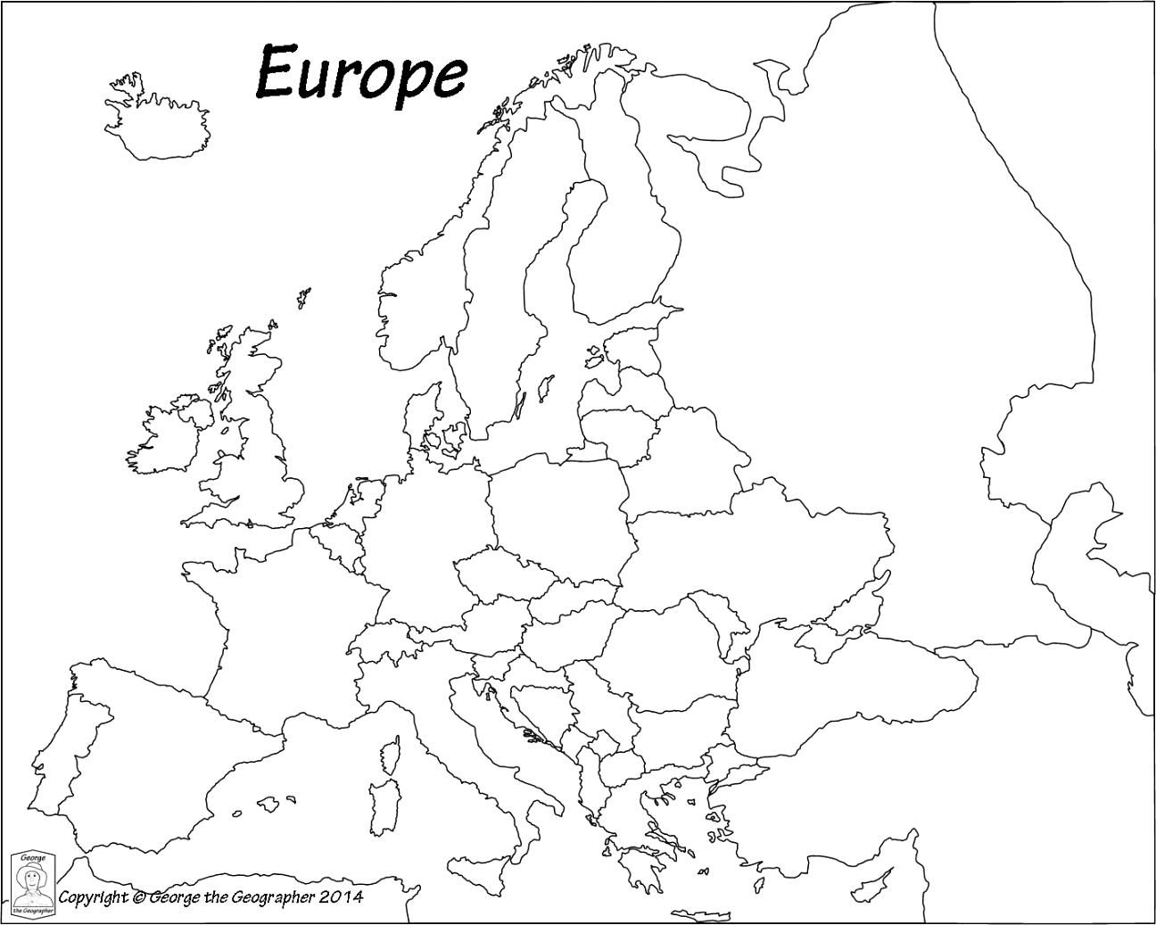 High Resolution Blank Map Of Europe - Pota