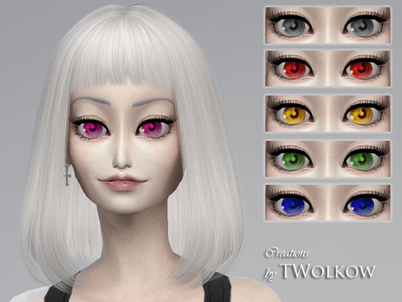 Sims 4 Cc Anime Eyes ~ Anime Style Eyes Multiple Colors By Hollena At ...