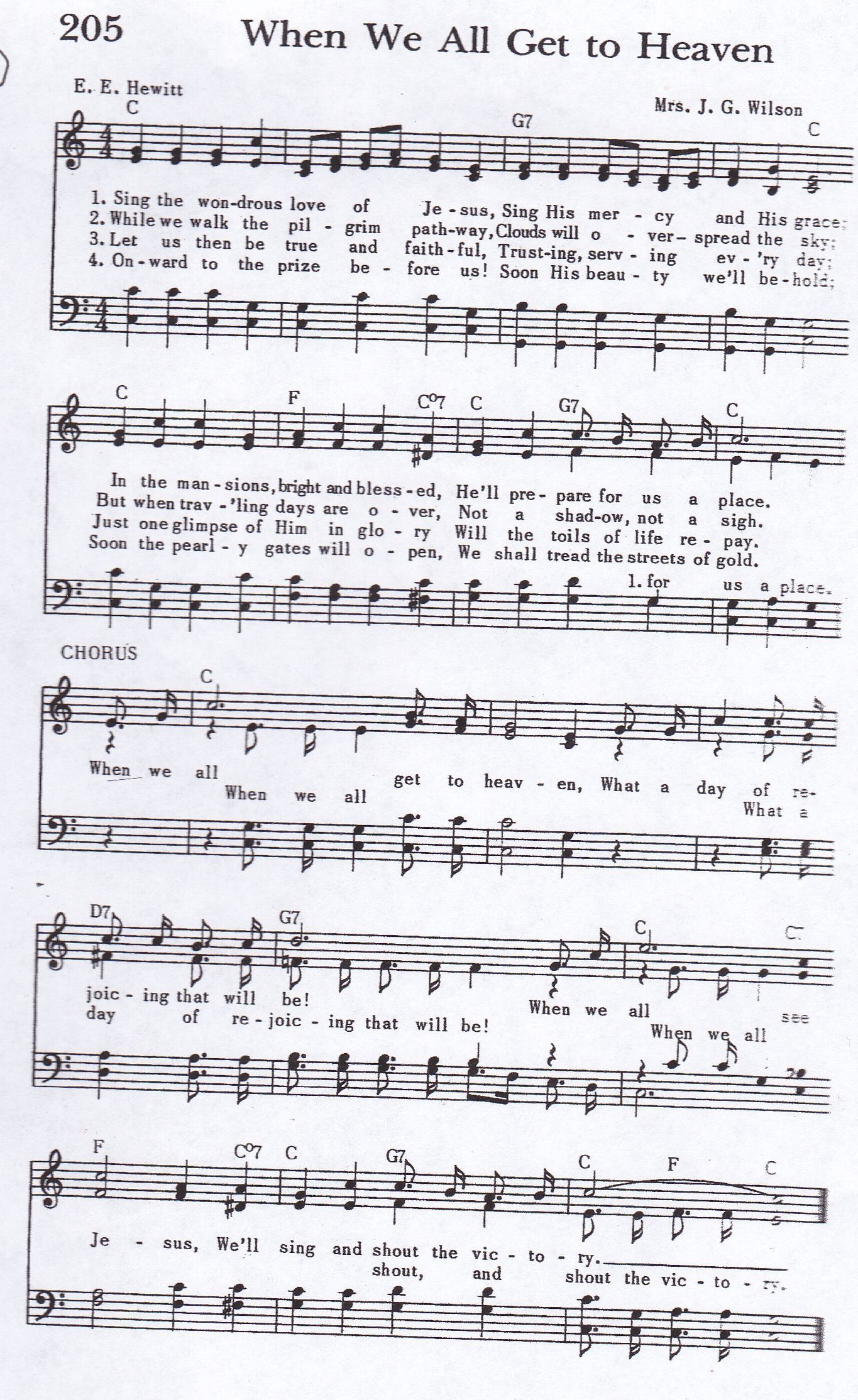 When We All Get To Heaven Hymn Satb Hymn Sheet Music Christian Songs Heaven Song