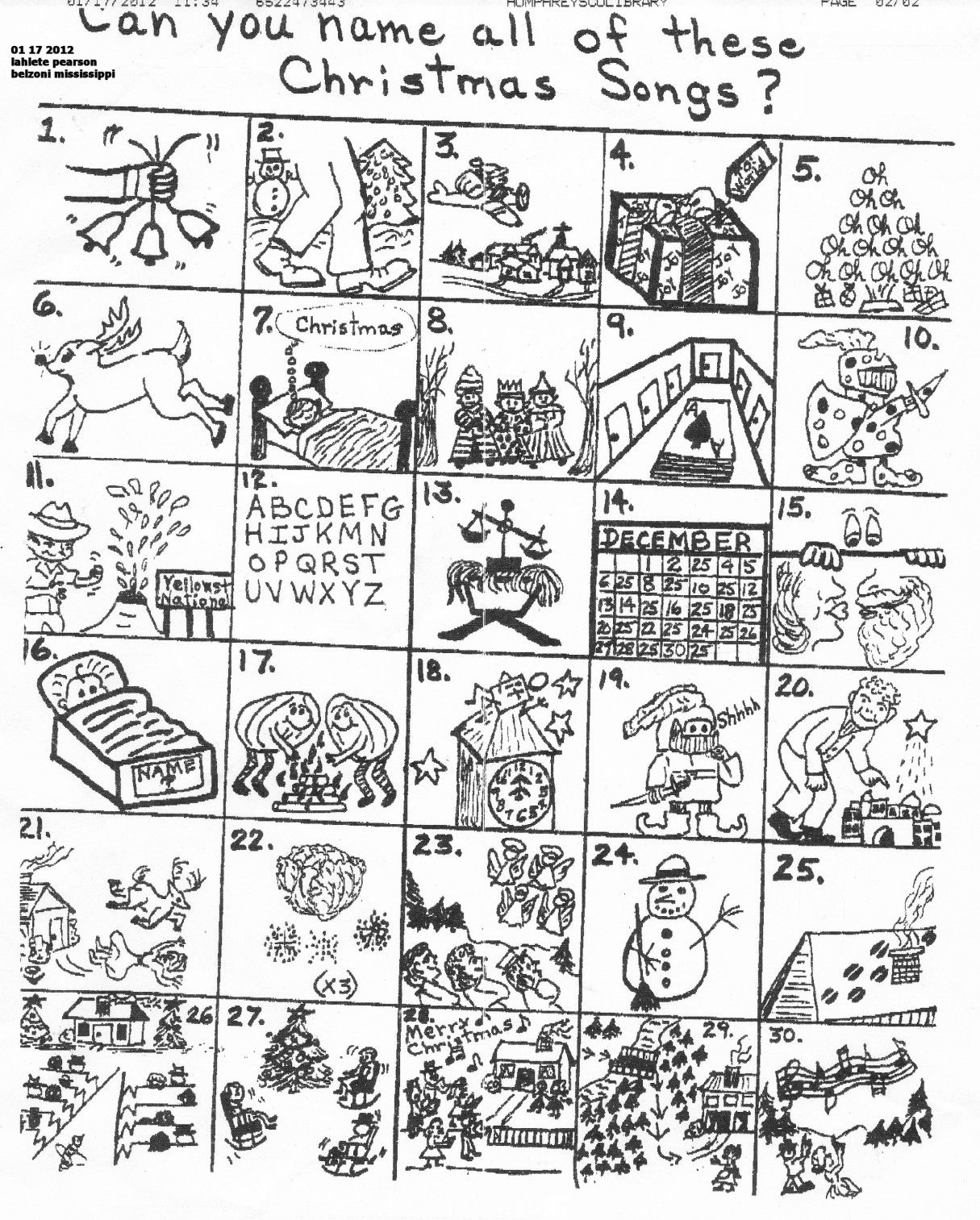 Free Christmas Puzzles Printable