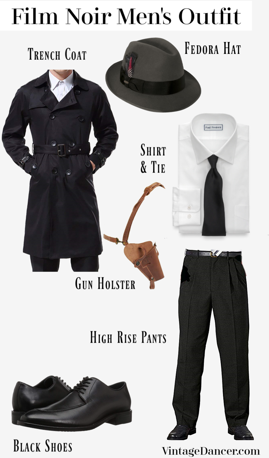 Film Noir Costume Ideas - 1930s and 1940s Outfits | Detective outfit ...