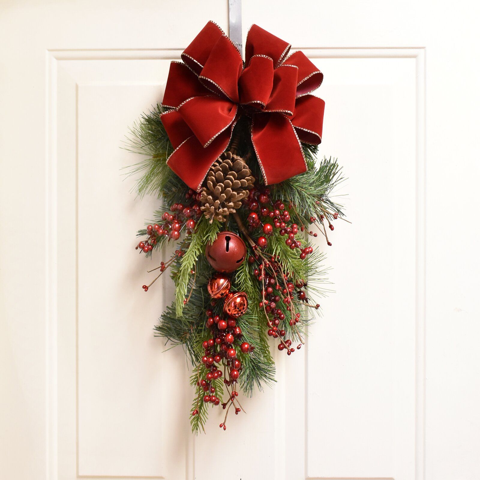 The Holiday Aisle Bell and Berry Christmas Swag | Wayfair | Pink ...