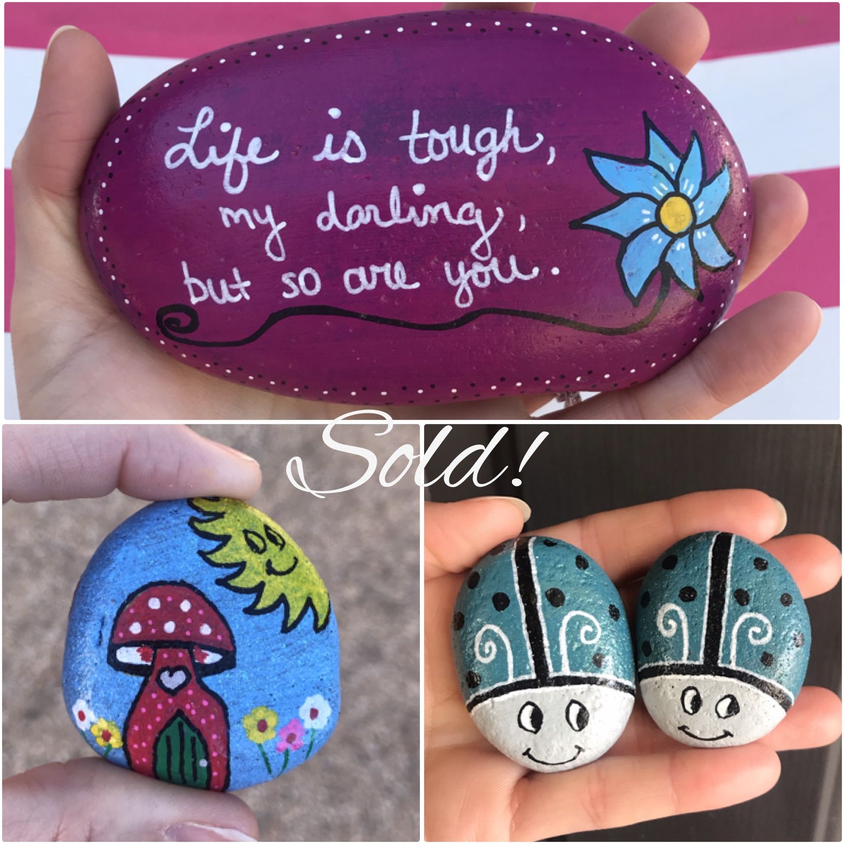 Kindness Rocks, Family Crafts, Hand Painted Rocks, Rock Design, Rock ...