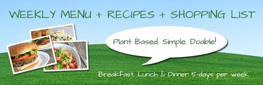 Plant based, simple and doable Vegetarian Meal Plans for onyl 1 per