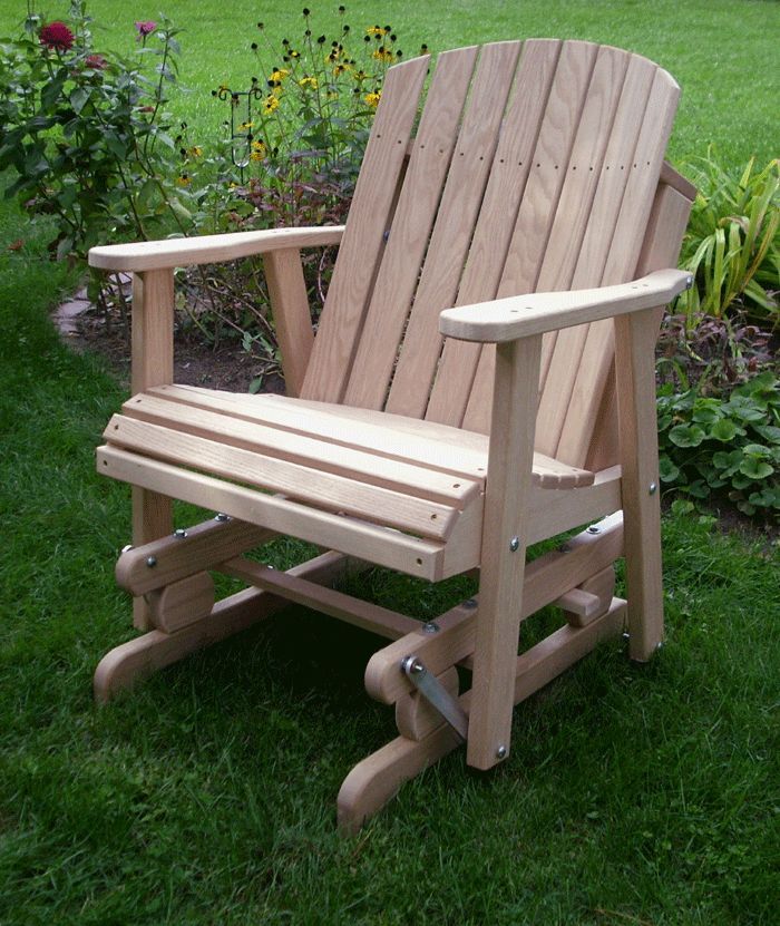 wodden yard glider chair amish oak barrel wood outdoor furniture r woodworking plans diy costco clearance