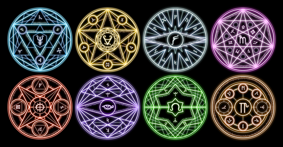 [Art] Sigils for each school of magic : DnD Element Symbols, Alchemy ...