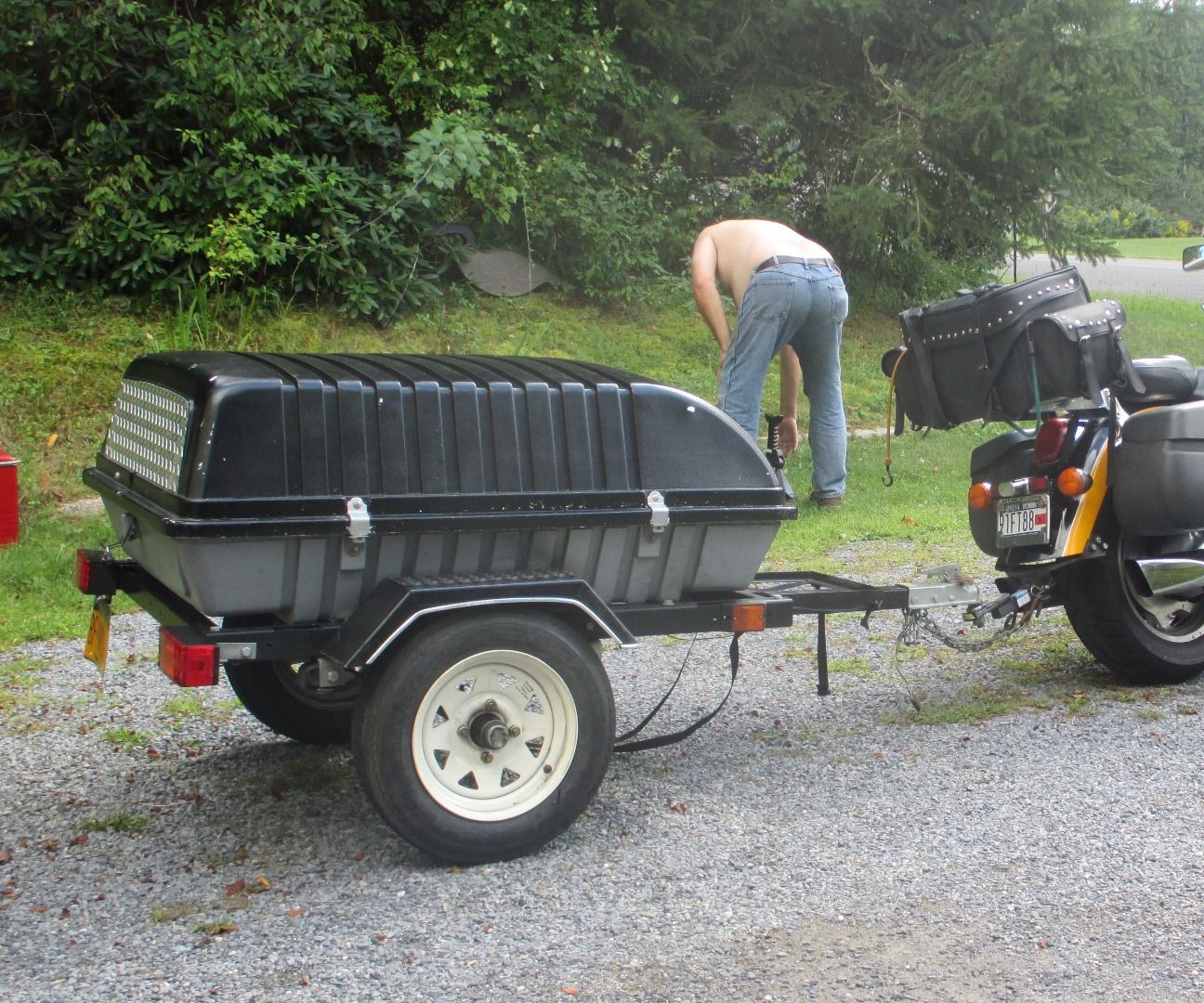 Build a Tow Behind A Motorcycle or Small Car Trailer Small Car Trailer ...