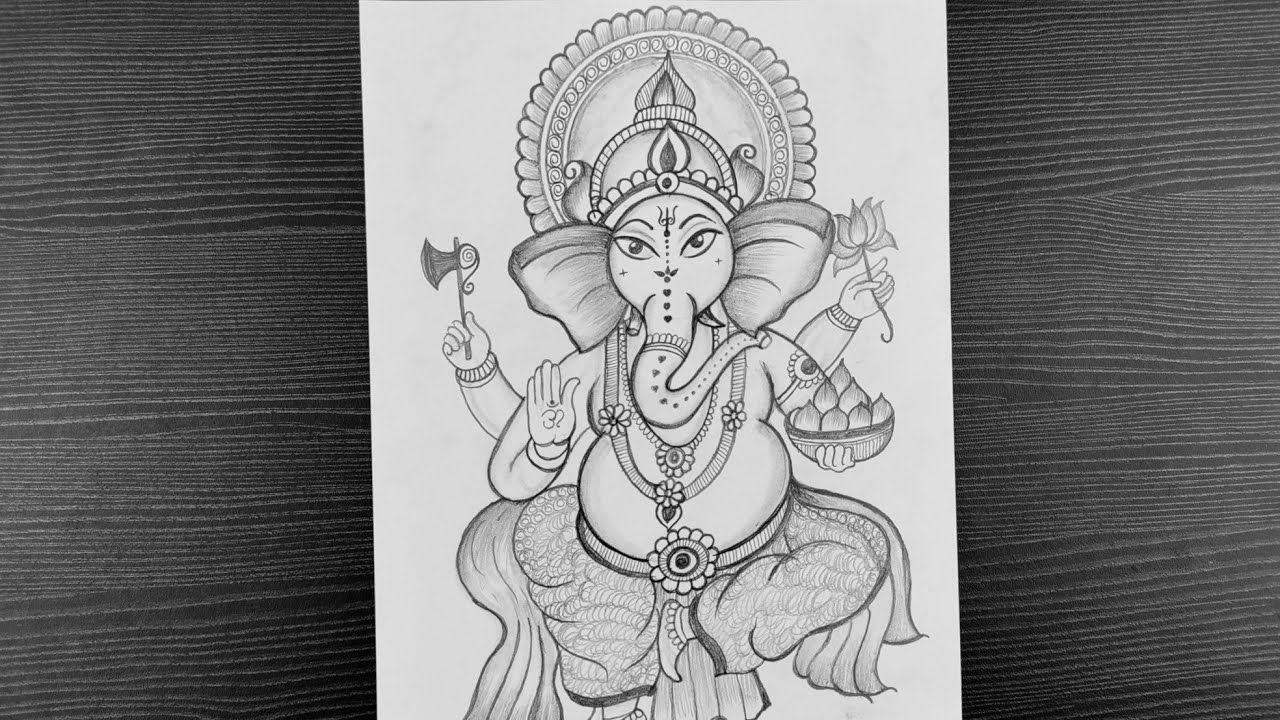 Pin on Ganesh Chaturthi Pencil Drawing || Ganesha Pencil Drawing